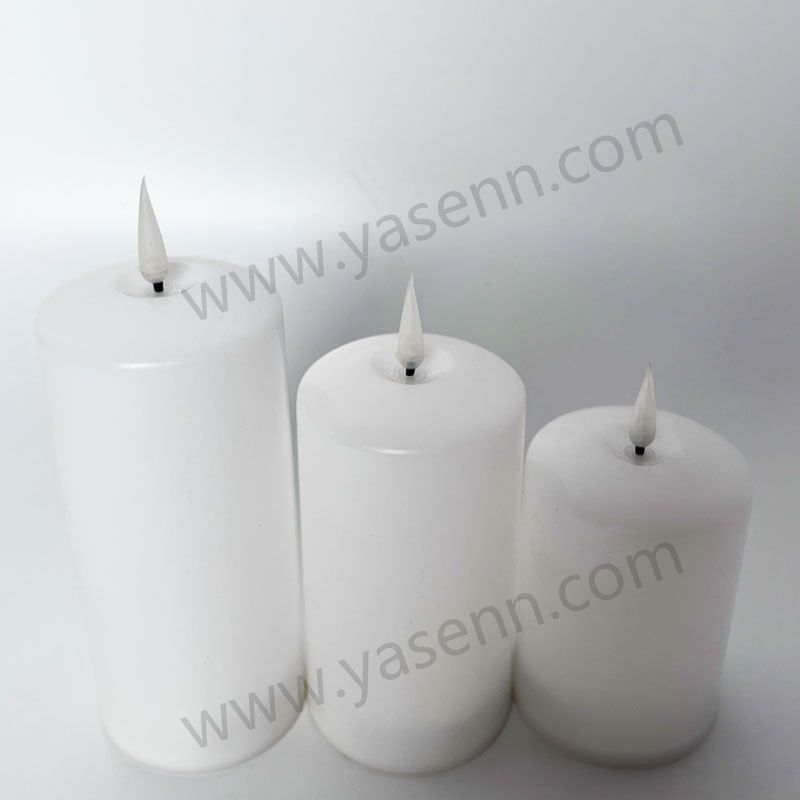 YSC20027ABC 3" Convex Led Candle Set of 3