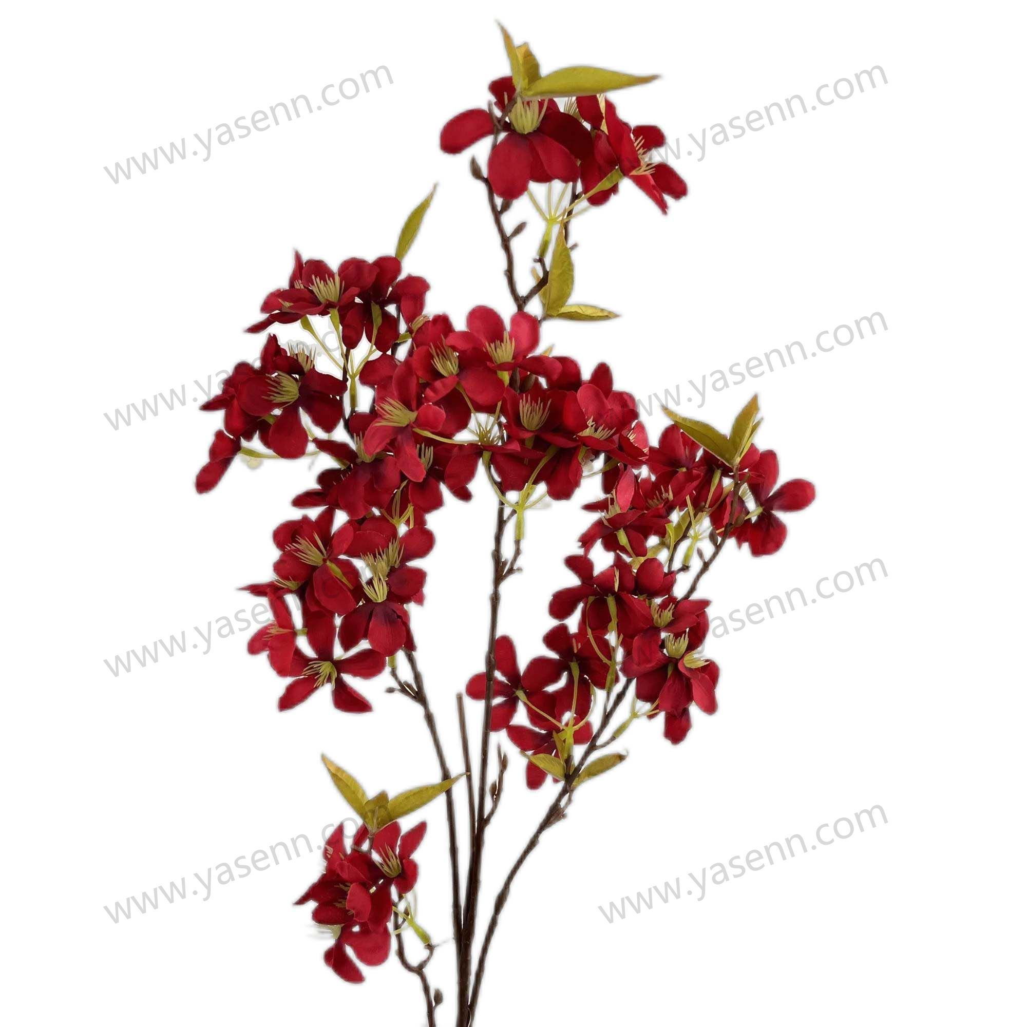 88CM apple blossom with 3 branches artificial flowers YSF18169