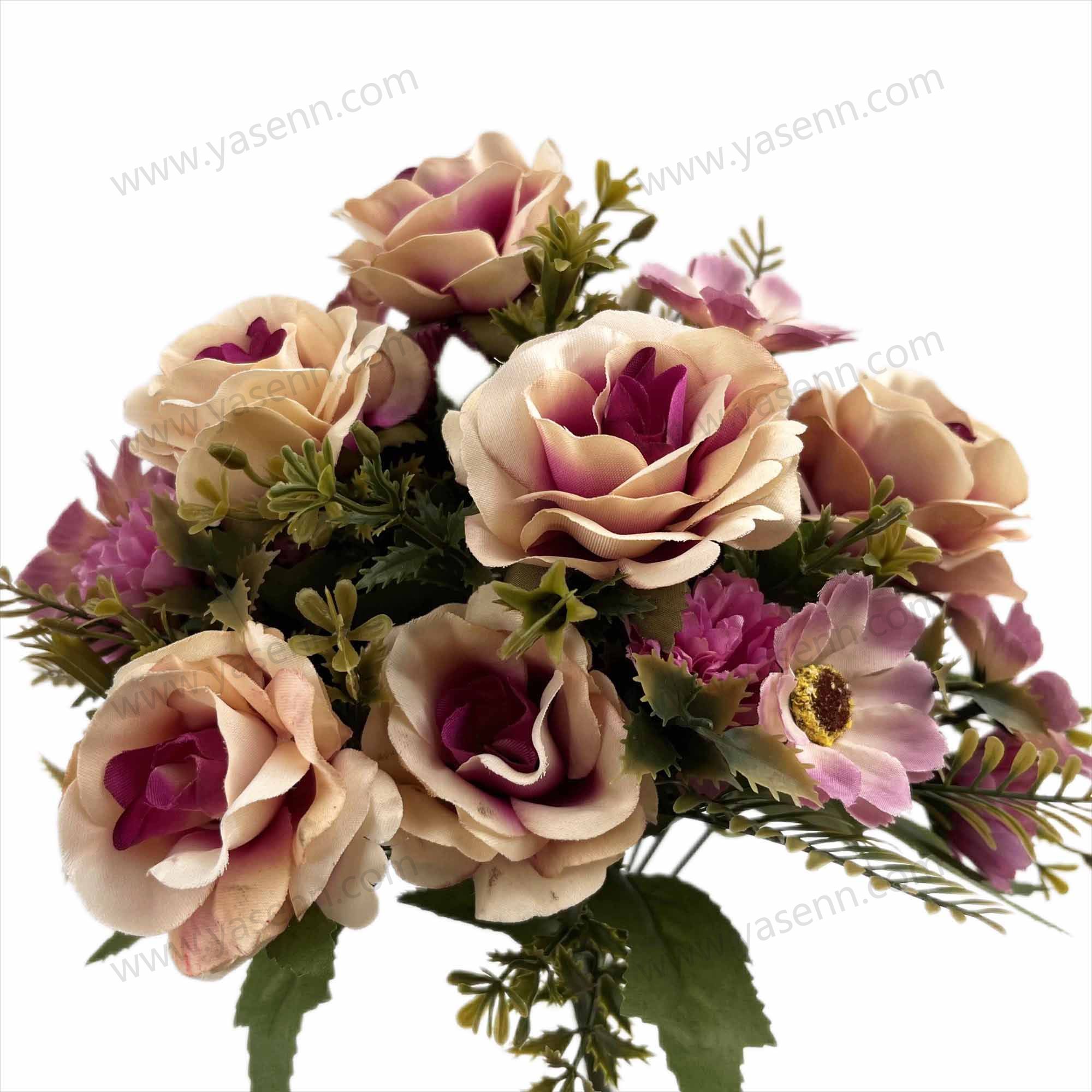 36CM 18  ROSE MUM artificial bouquet YSZ19232