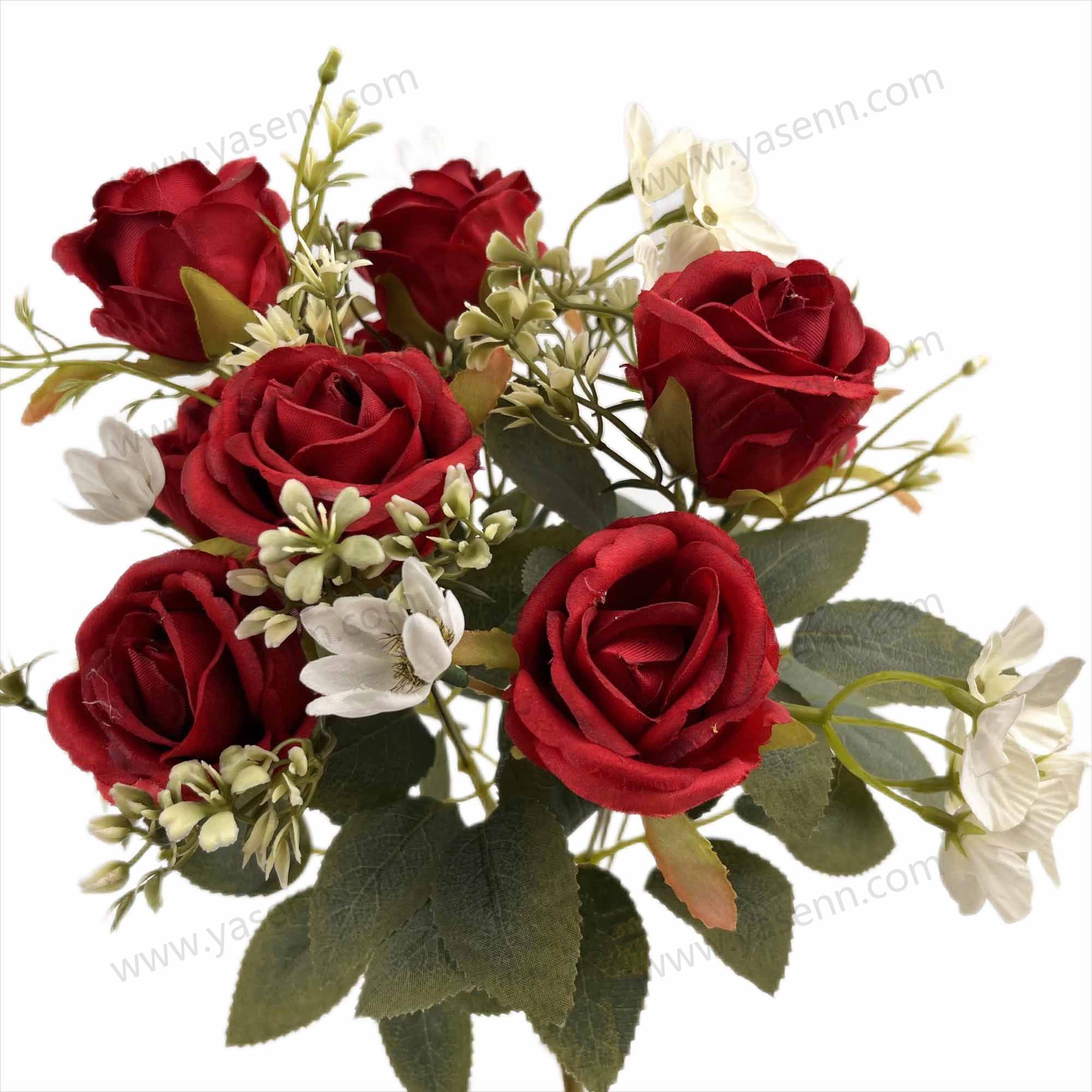 39CM 9  ROSE artificial bouquet YSZ20250