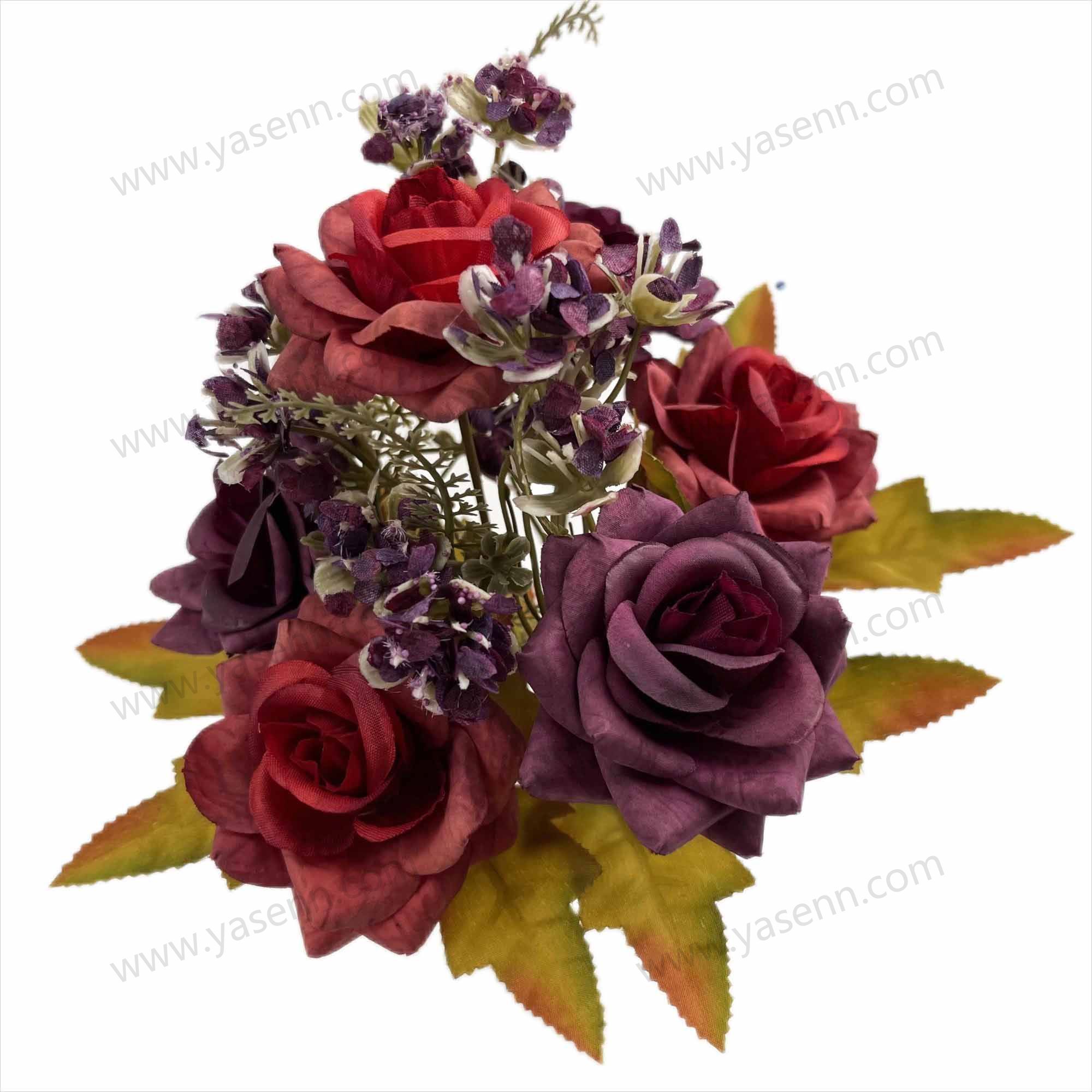 28CM 6  ROSE artificial bouquet YSZ20027