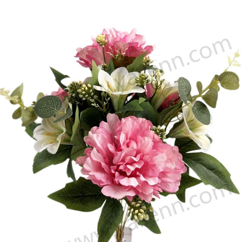 47CM 10 SATIN PEONY LILY YSB23063