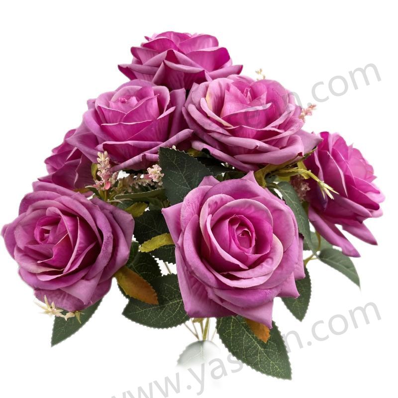 40CM 9 ROSE decorate artificial flowers YSB23090