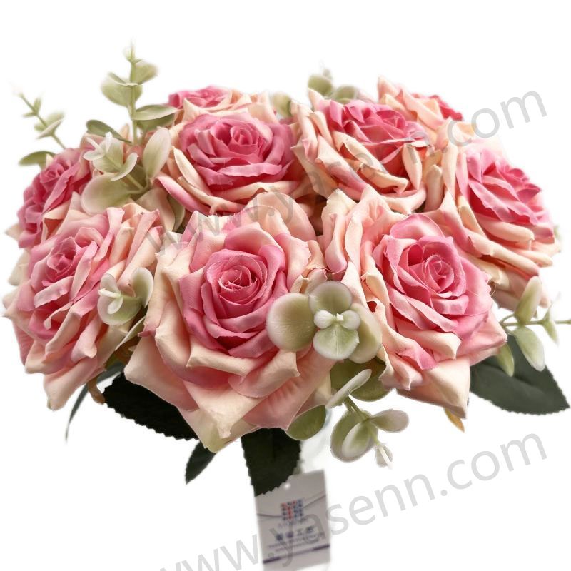 39CM 9  ROSE decorate artificial flowers YSB23092