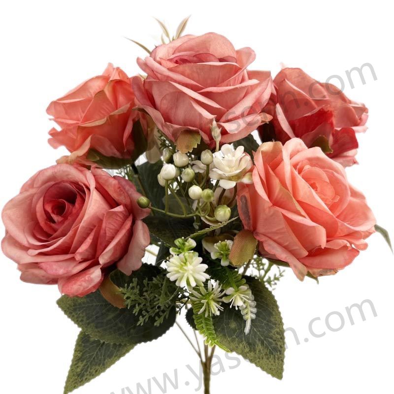 37CM 7  ROSE HYDRANGEA decorate artificial flowers YSB23117