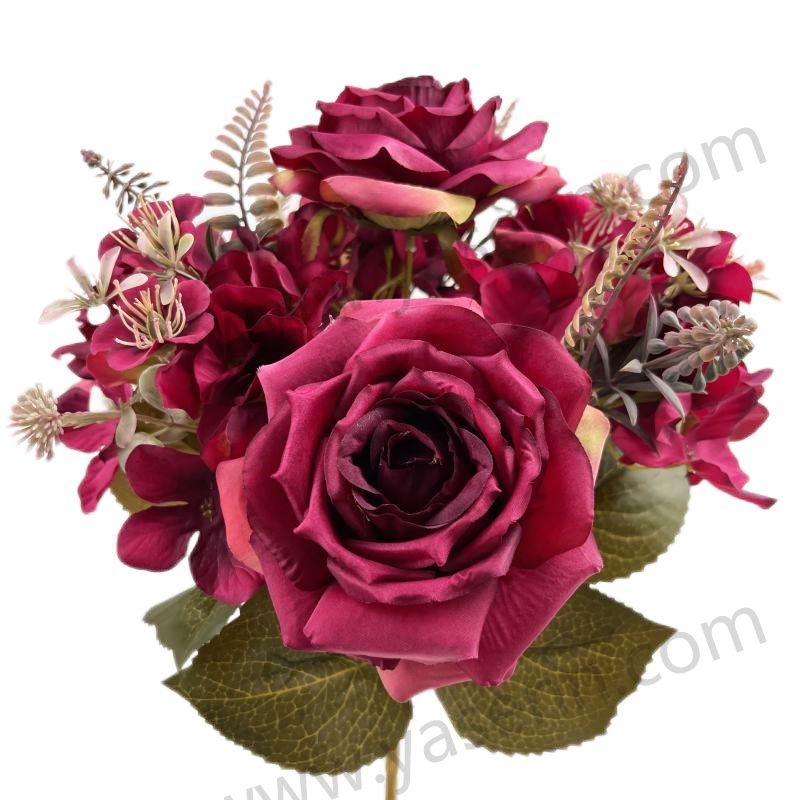 44CM 7  ROSE HYDRANGEA decorate artificial flowers YSB23132