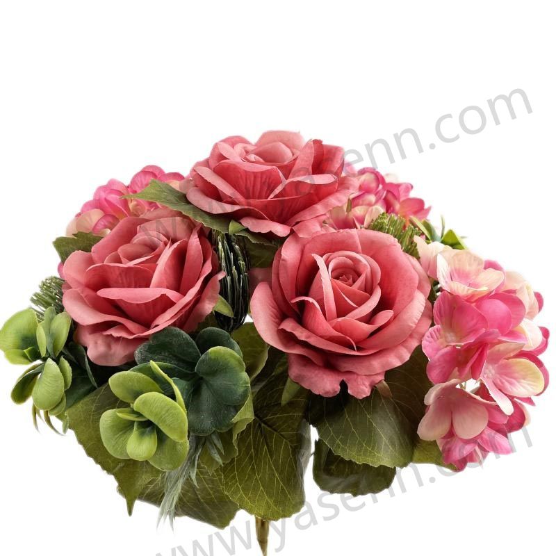 48CM 12  ROSE HYDRANGEA decorate artificial flowers YSB23168