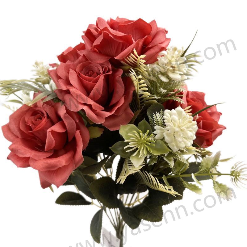 42CM 9  ROSE decorate artificial flowers YSB23194