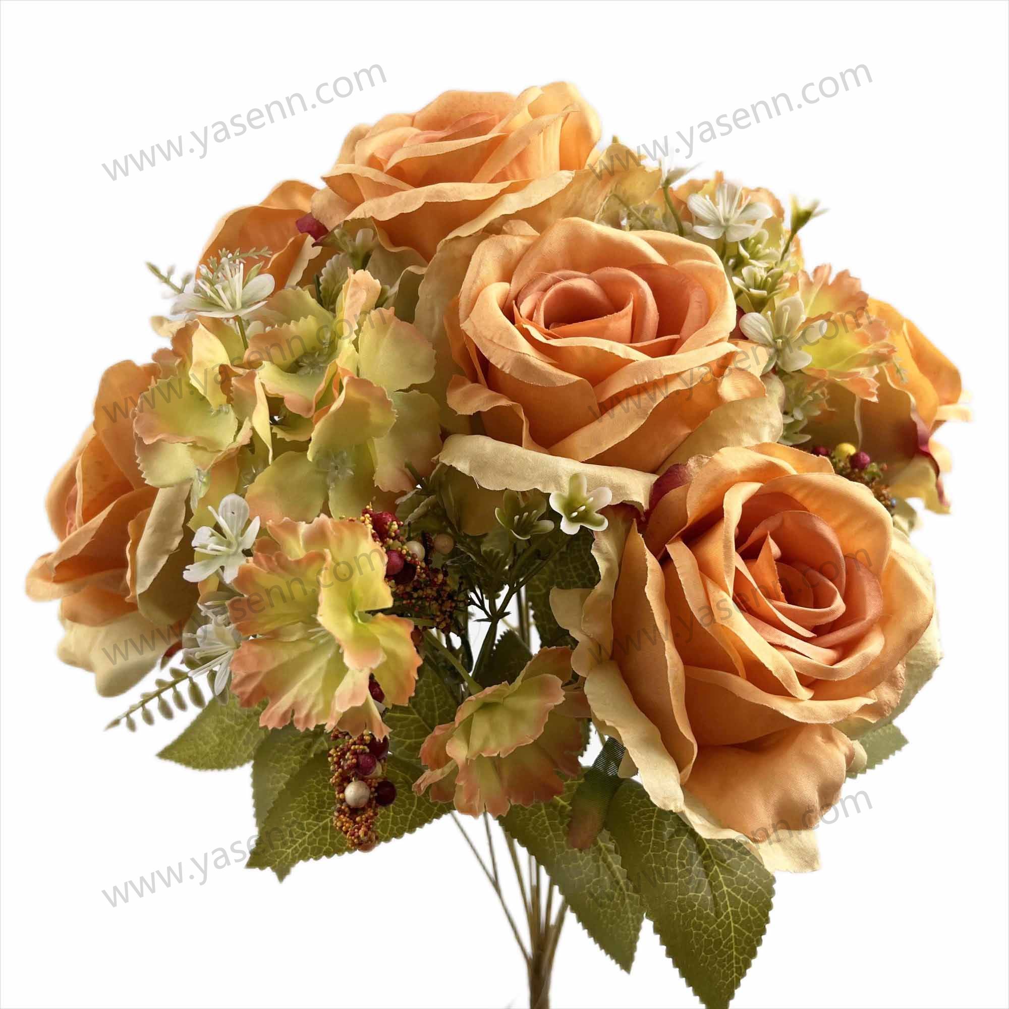 51CM 12  ROSE HYDRANGEA artificial bouquet YSB23297