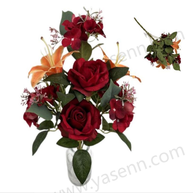 7 ROSE LILY Fan-shaped bouquet YSZ21007