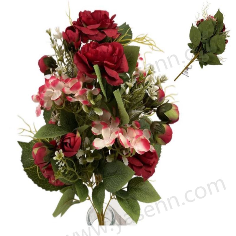 12 PEONY HYDRANGEA MACROPHYLLA Fan-shaped bouquet YSZ22015