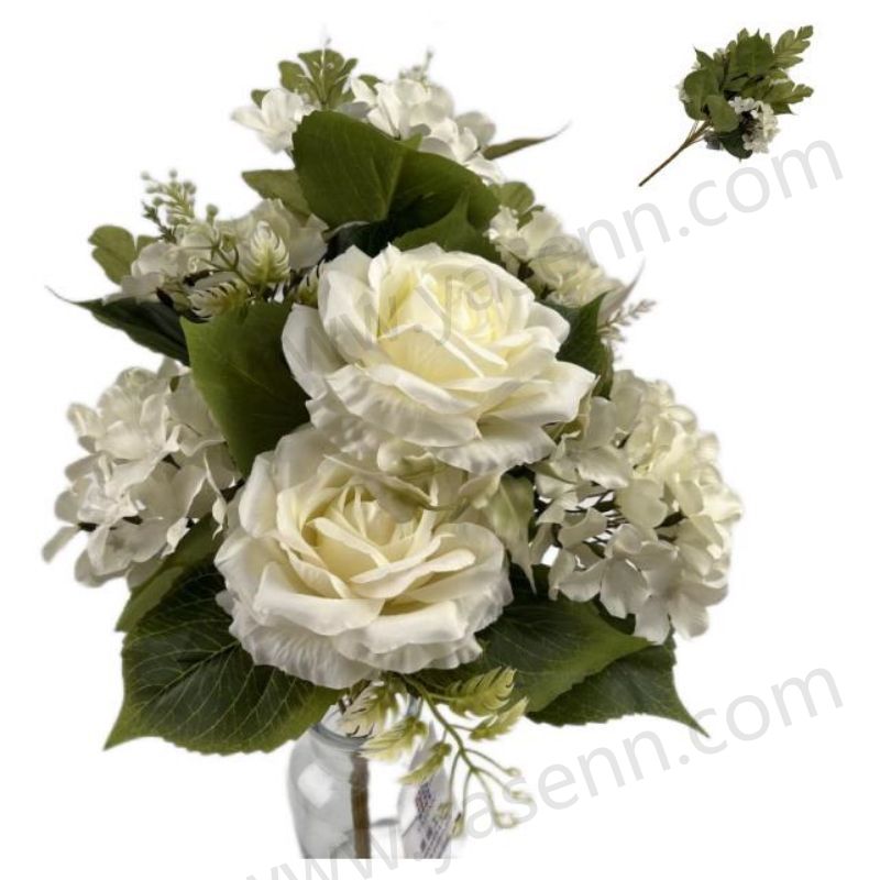 7 ROSE HYDRANGEA MACROPHYLLA Fan-shaped bouquet YSB23119