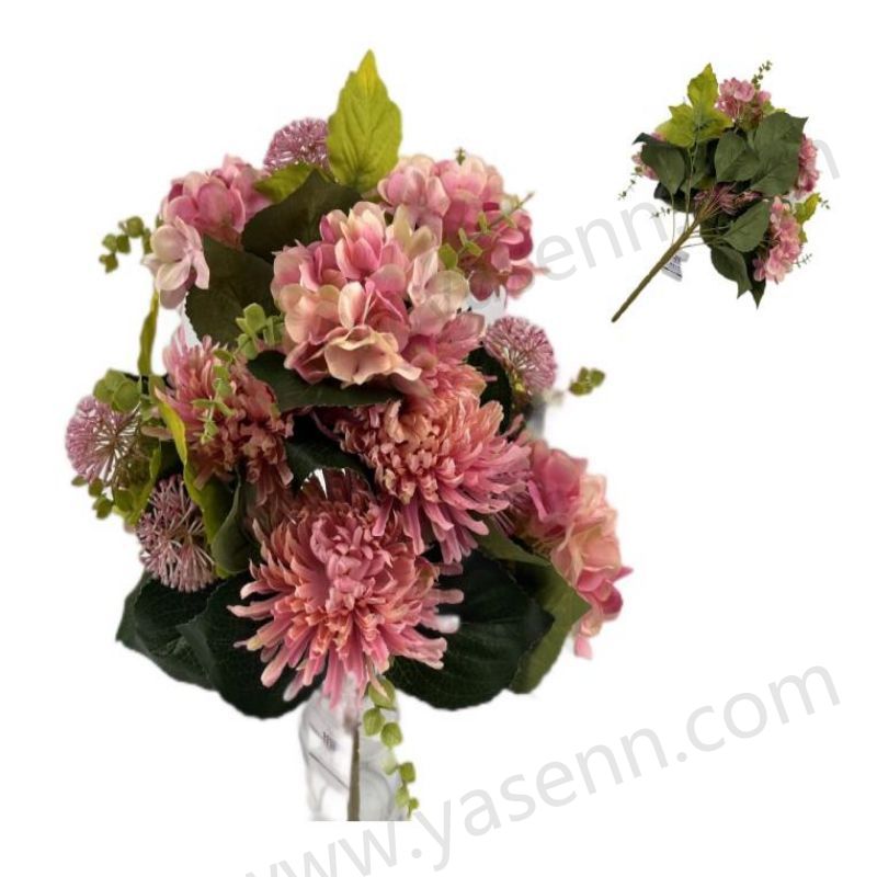 13 CHRYSANTHEMUM HYDRANGEA MACROPHYLLA Fan-shaped bouquet YSB23137