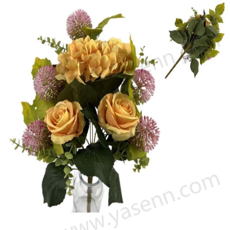 9 ROSE HYDRANGEA MACROPHYLLA Fan-shaped bouquet YSB23138