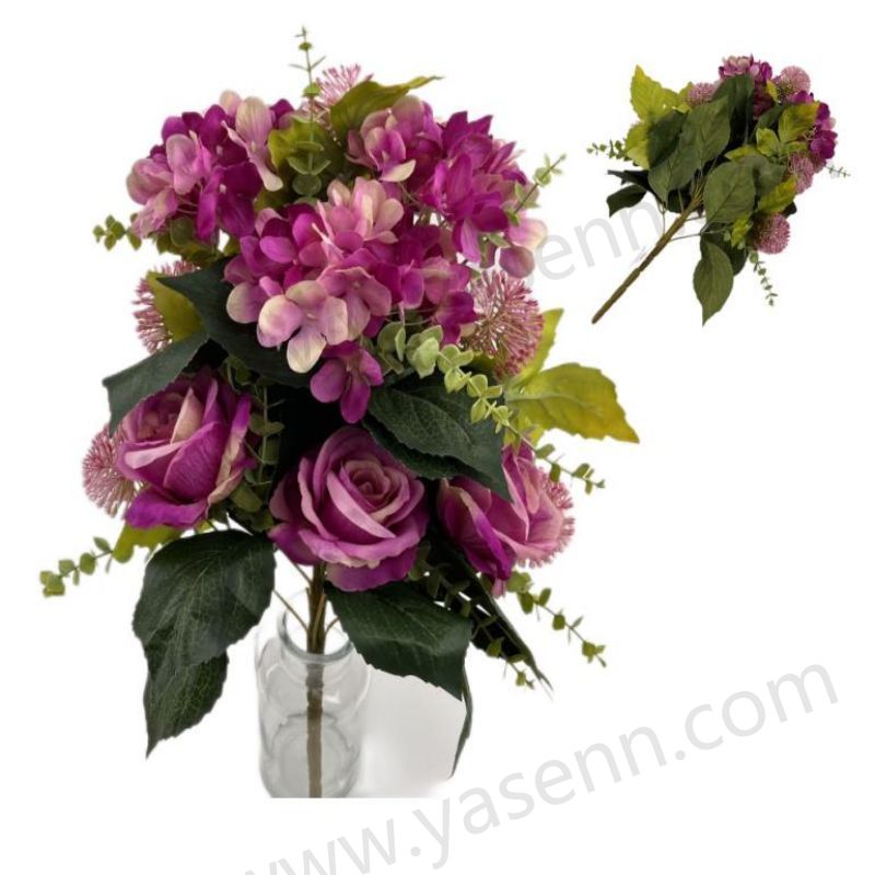 11 ROSE HYDRANGEA MACROPHYLLA Fan-shaped bouquet YSB23142