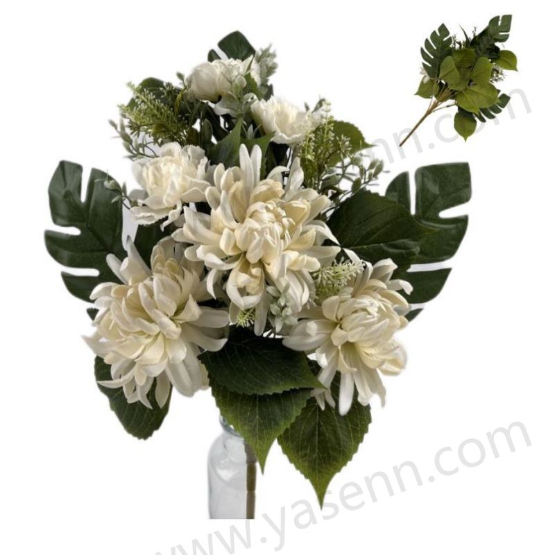 9 CHRYSANTHEMUM HYDRANGEA MACROPHYLLA Fan-shaped bouquet YSB23158