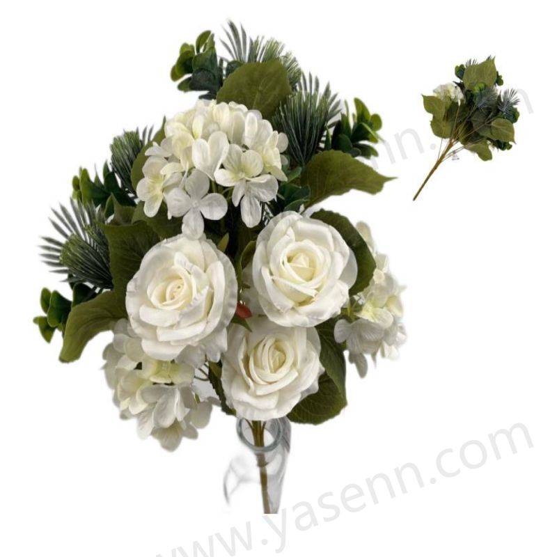 12 ROSE HYDRANGEA MACROPHYLLA Fan-shaped bouquet YSB23160