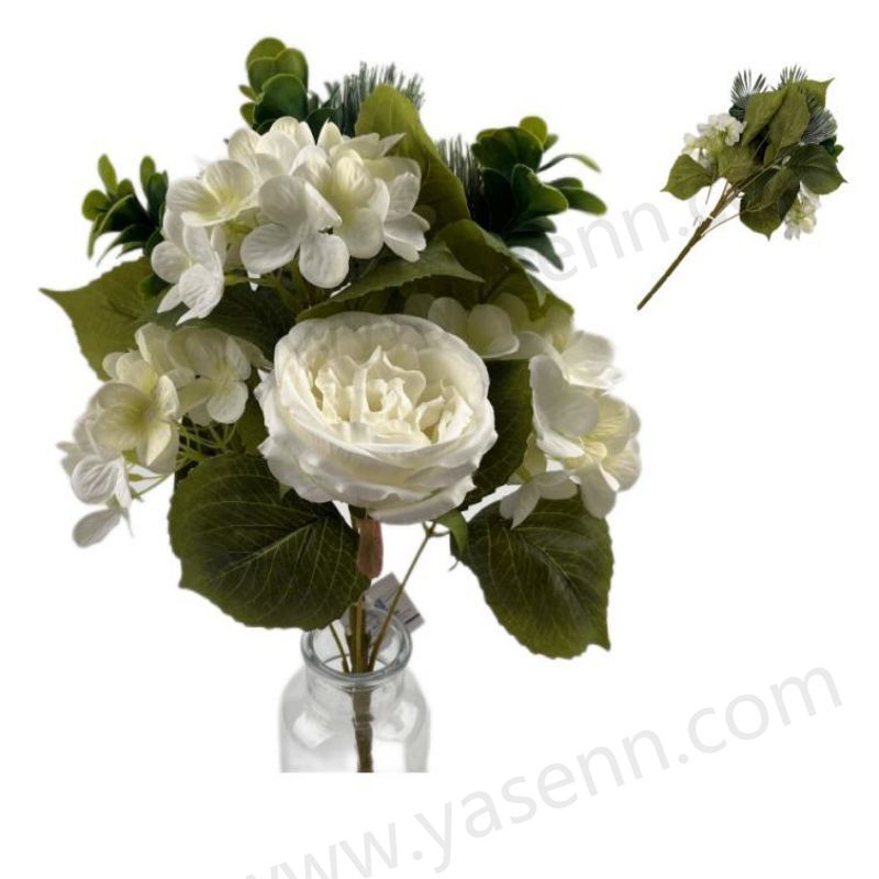 7 PEONY HYDRANGEA MACROPHYLLA Fan-shaped bouquet YSB23163