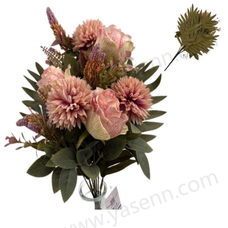 9 ROSE BALL CHRYSANTHEMUM Fan-shaped bouquet YSB23197