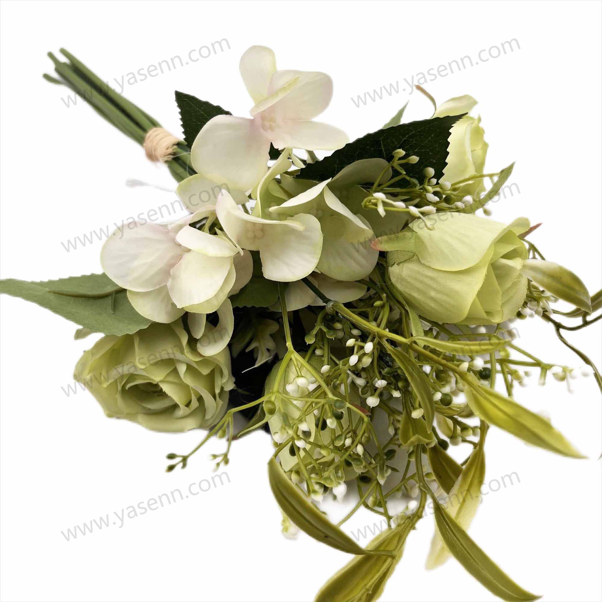 8 BRANCHES ROSE HYDRANGEA Bridal bouquet YSB23218