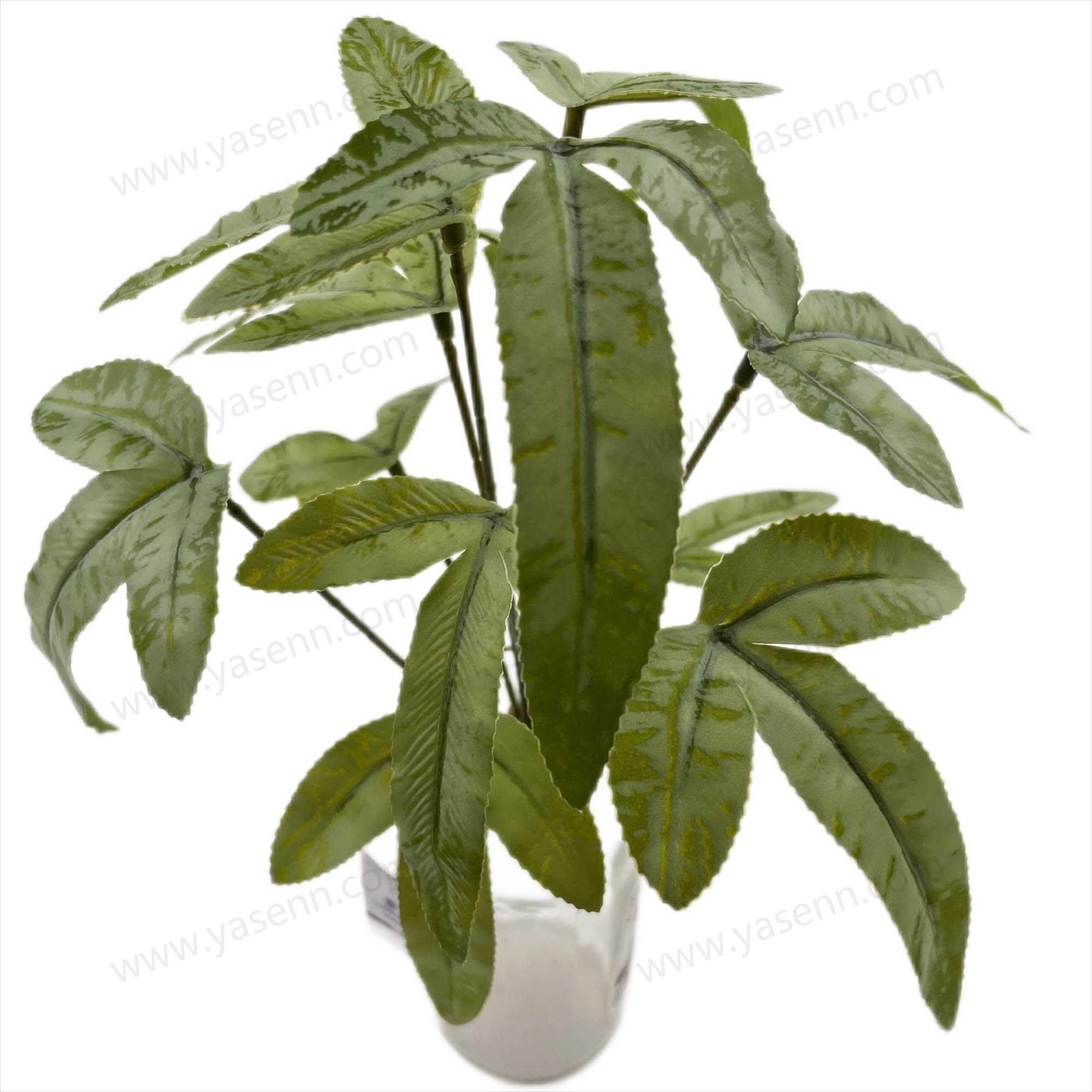 25CM12 BRANCHES BIRD'S NEST FERN Artificial leaves YSL23136