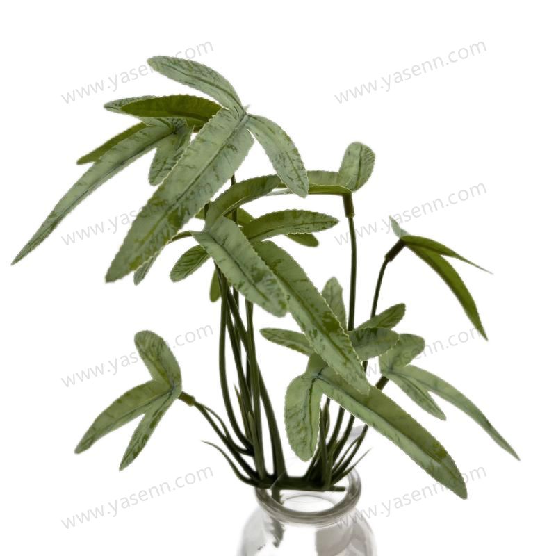 23CM12 BRANCHES BIRD'S NEST FERN Artificial leaves YSL23207