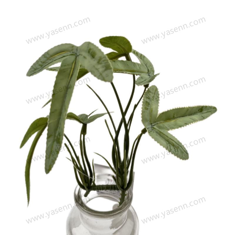 18CM6 BRANCHES BIRD'S NEST FERN Artificial leaves YSL23218