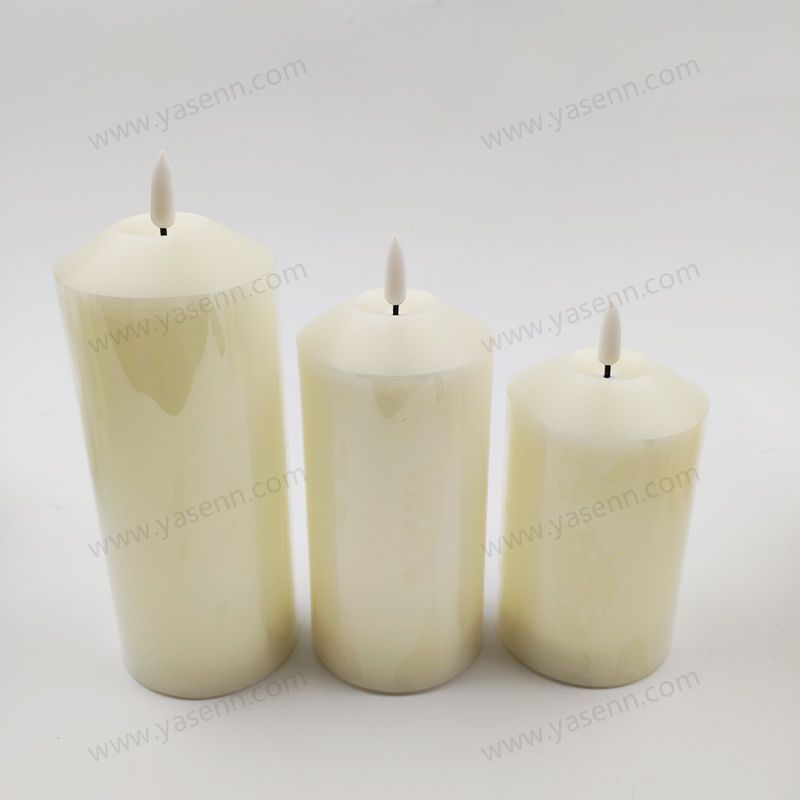 7.5CM inclined concave bullet Led Candle set of 3 Common LED candle YSC23016ABC