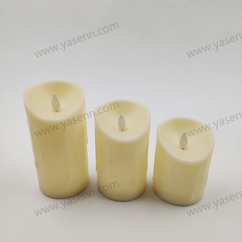 7.5CM Swing Led Candle With Drop Set of 3 15cm,12.5cm, 10cm YSC10081ABC