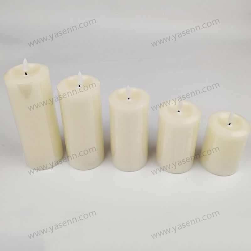 7.5cm Wax concave bullet Led Candle set of 5 YSC23011ABCDE