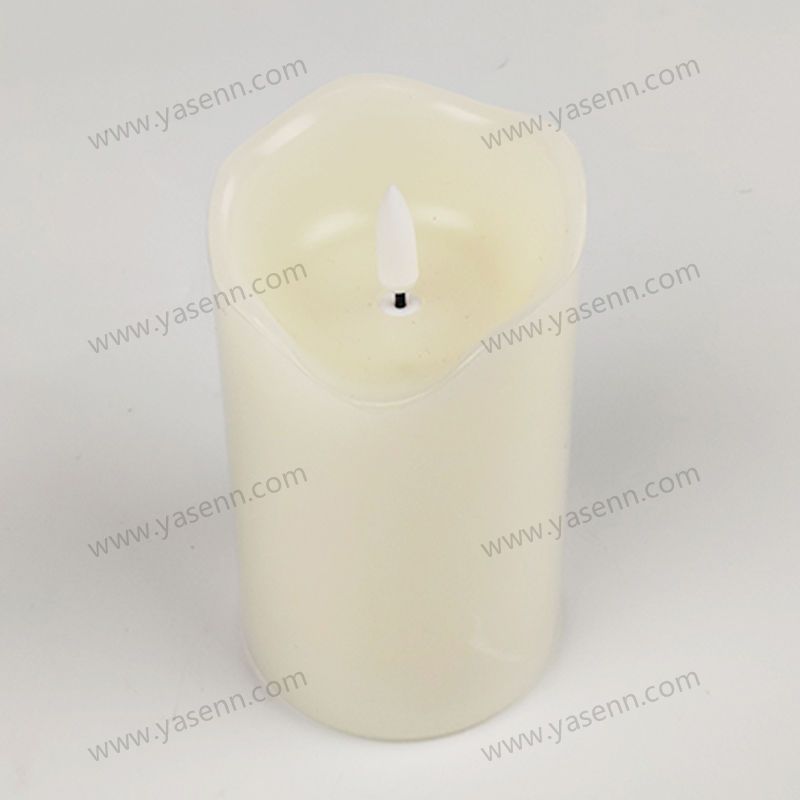 7.5X12.5CM WAX Wavy Bullet Led Candle YSC23029D