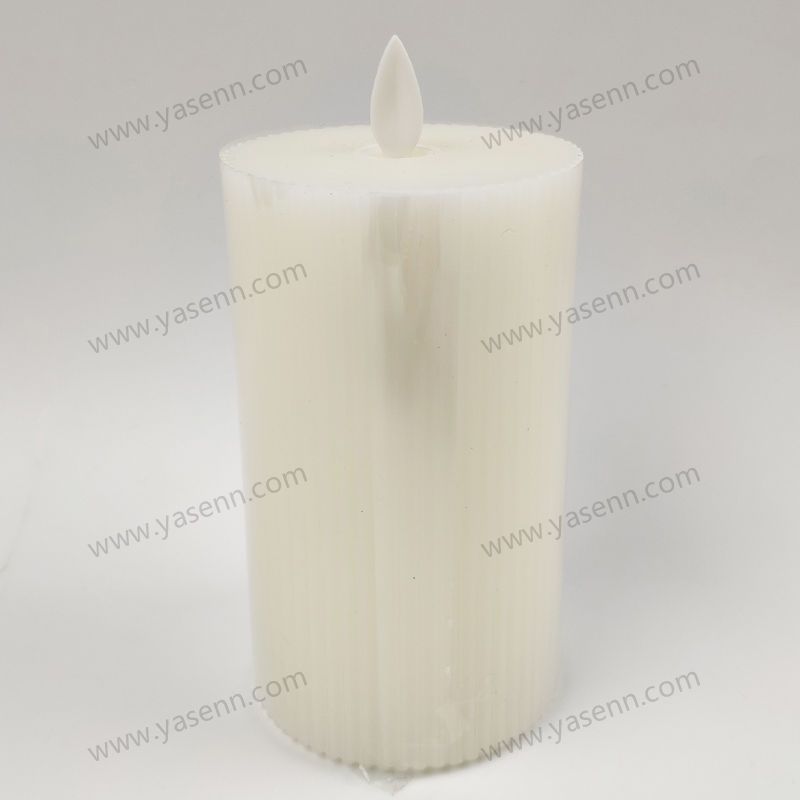 7.5x12.5CM WAX Vertical grain Swing Led Candles YSC23032B