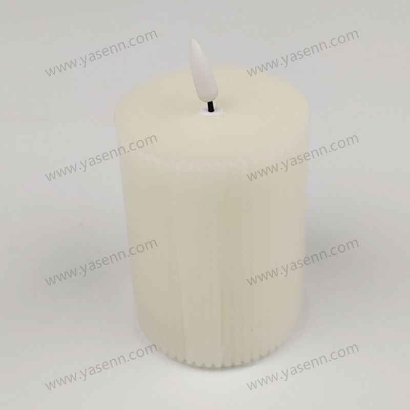 7.5x10CM WAX Vertical grain Bullet Led Candles YSC23033C