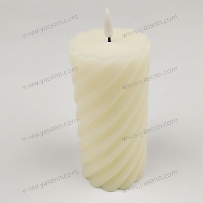 7.5X15CM WAX Spiral grain Bullet Led Candles YSC23036A