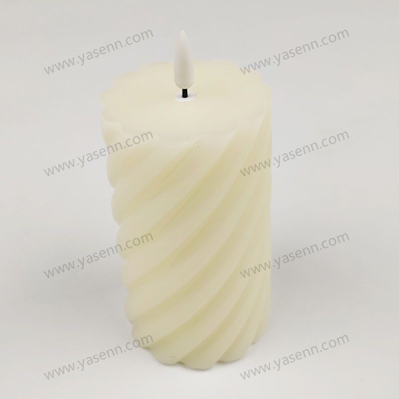 7.5X12.5CM WAX Spiral grain Bullet Led Candles YSC23036B