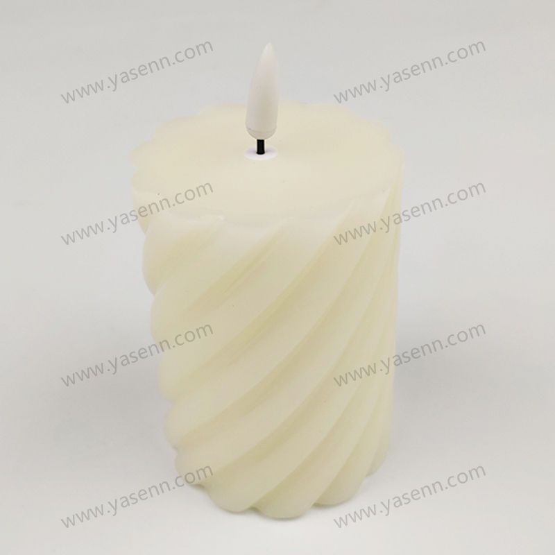 7.5X10CM WAX Spiral grain Bullet Led Candles YSC23036C