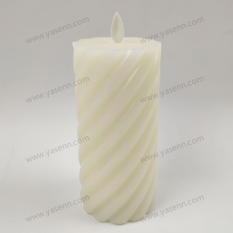 7.5X15CM WAX Spiral grain Swing Led Candles YSC23037A