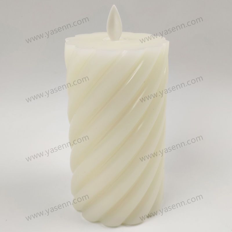 7.5X12.5CM WAX Spiral grain Swing Led Candles YSC23037B