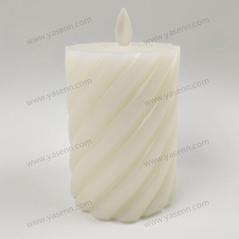 7.5X10CM WAX Spiral grain Swing Led Candles YSC23037C