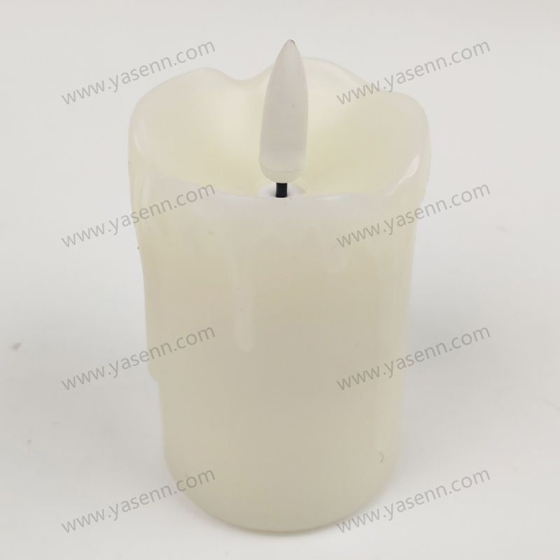 5X8CM WAX Wavy Bullet Led Candles YSC23070B