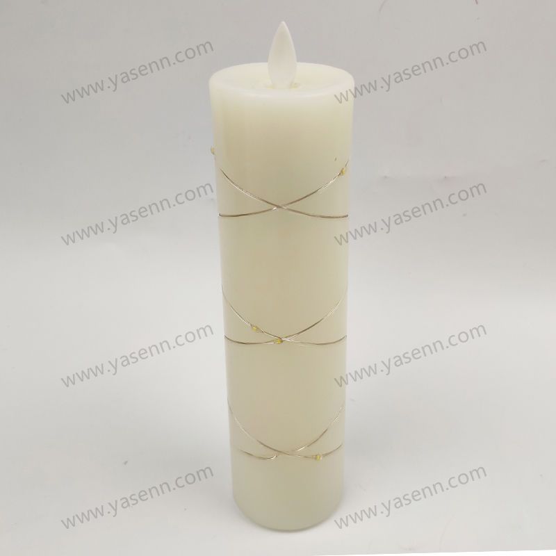 5.5X20CM WAX Swing Led Candles With Wire Led Set of 3 YSC23049A