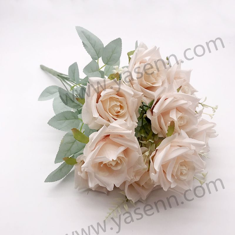 HEIGHT 50CM 11 BRANCHES ROSE YSZ19206