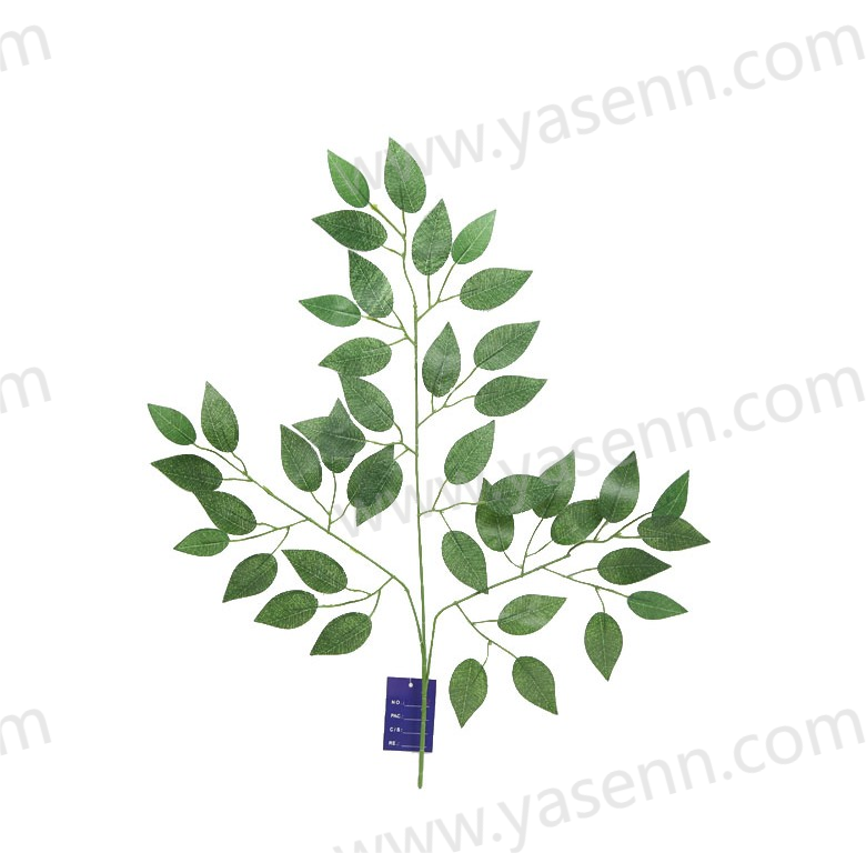 62CM 3 BRANCHES OF SMALL BANYAN LEAVES YSL0050