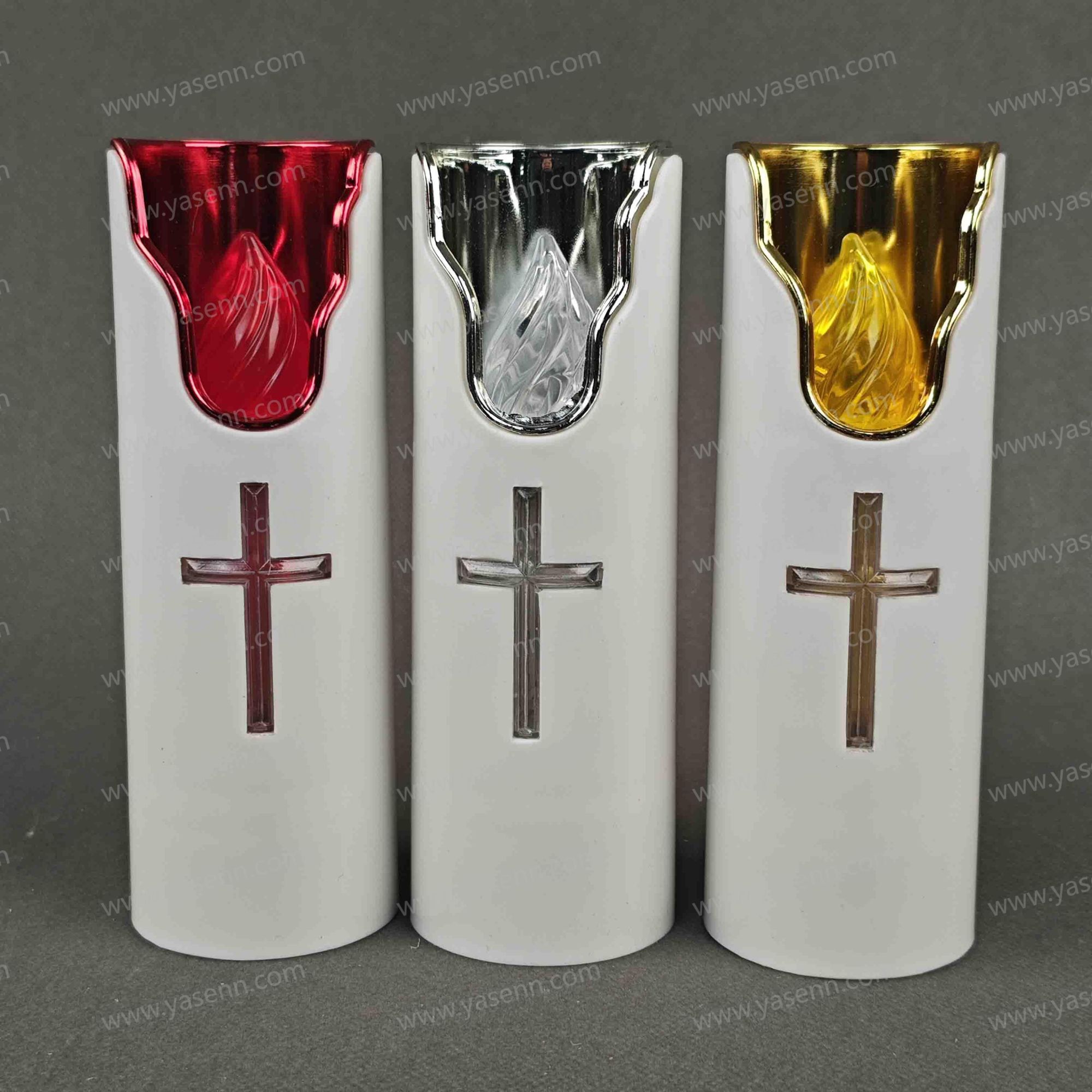 Cross-shaped illuminated Led Candle YSC24078