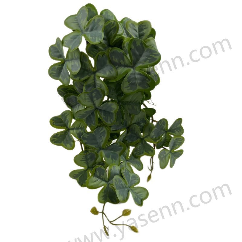 YSG23084 HEIGHT  46CM/ CLOVER/ RUBBERIZED FABRIC/28  LEAVES artificial plant