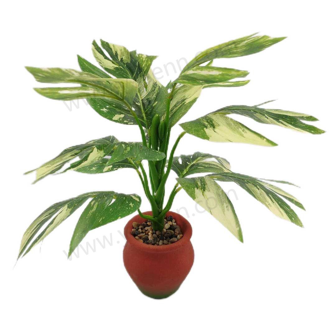 HEIGHT 35CM  MONSTERA BONSAI  11PCS LEAVES  YSM23153