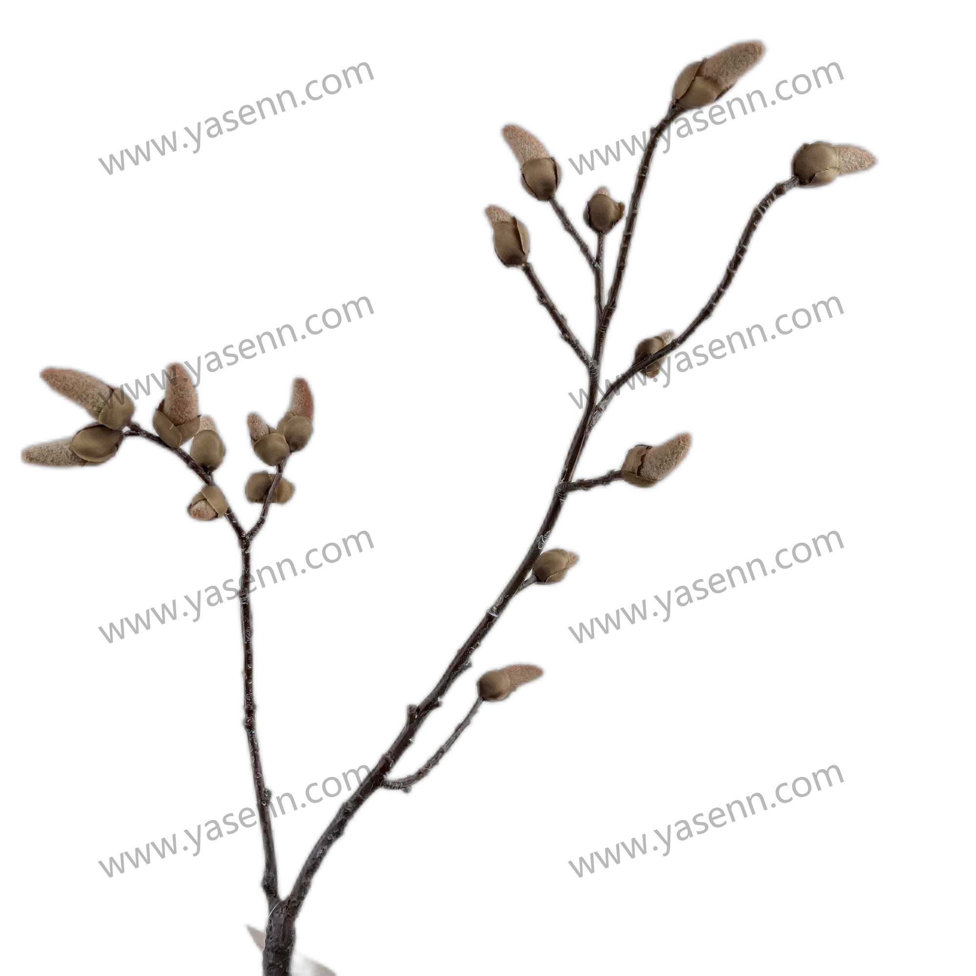 YSF19081  100CM magnolia stem with 2 branches/artificial flower