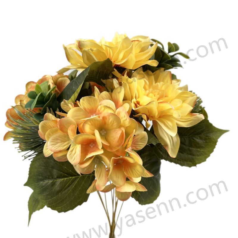 45CM9 DAHLIA HYDRANGEA MACROPHYLLA  ARTIFICIAL FLOWER  YSB23172