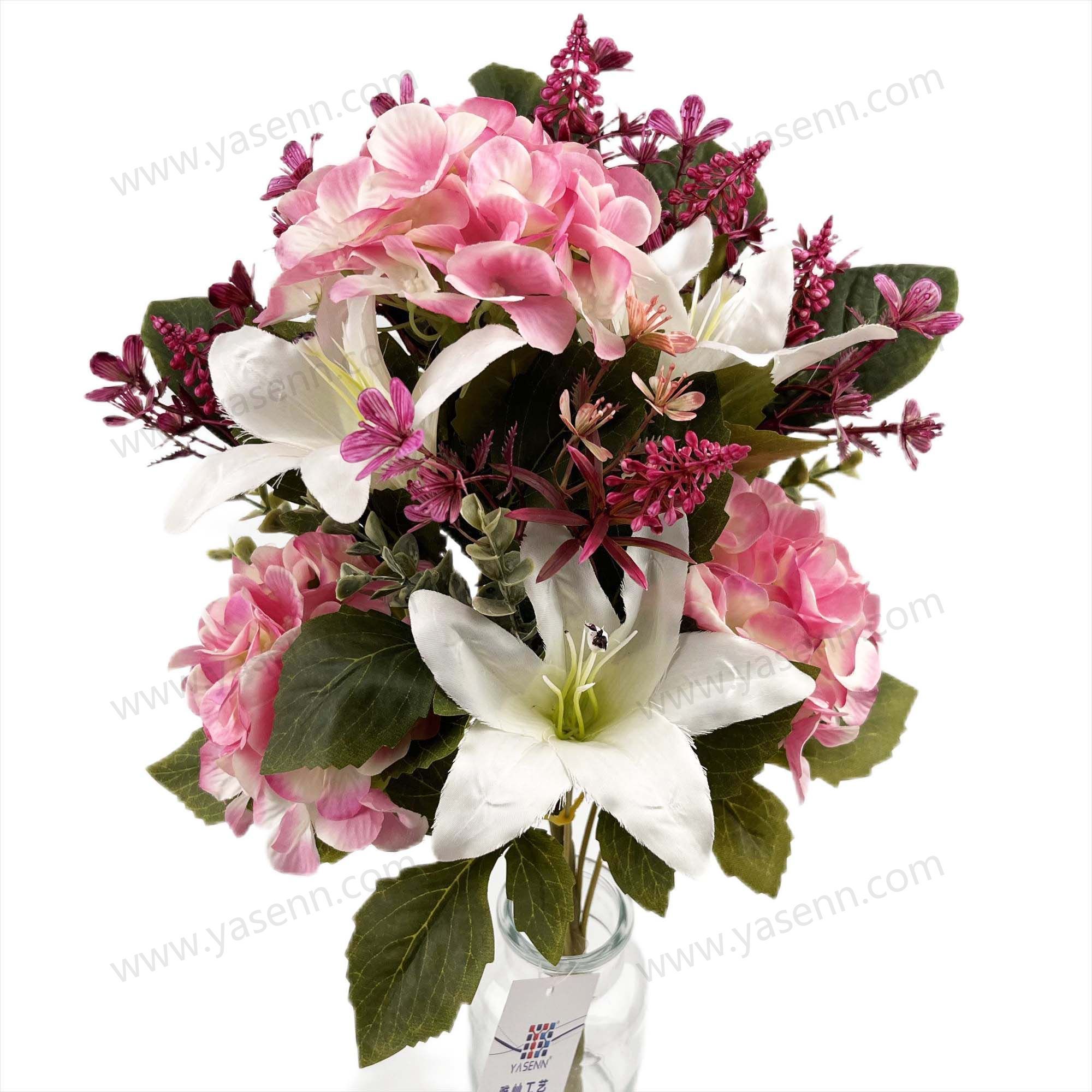 52CM 12 LILY HYDRANGEA MACROPHYLLA ARTIFICIAL FLOWER YSZ21158