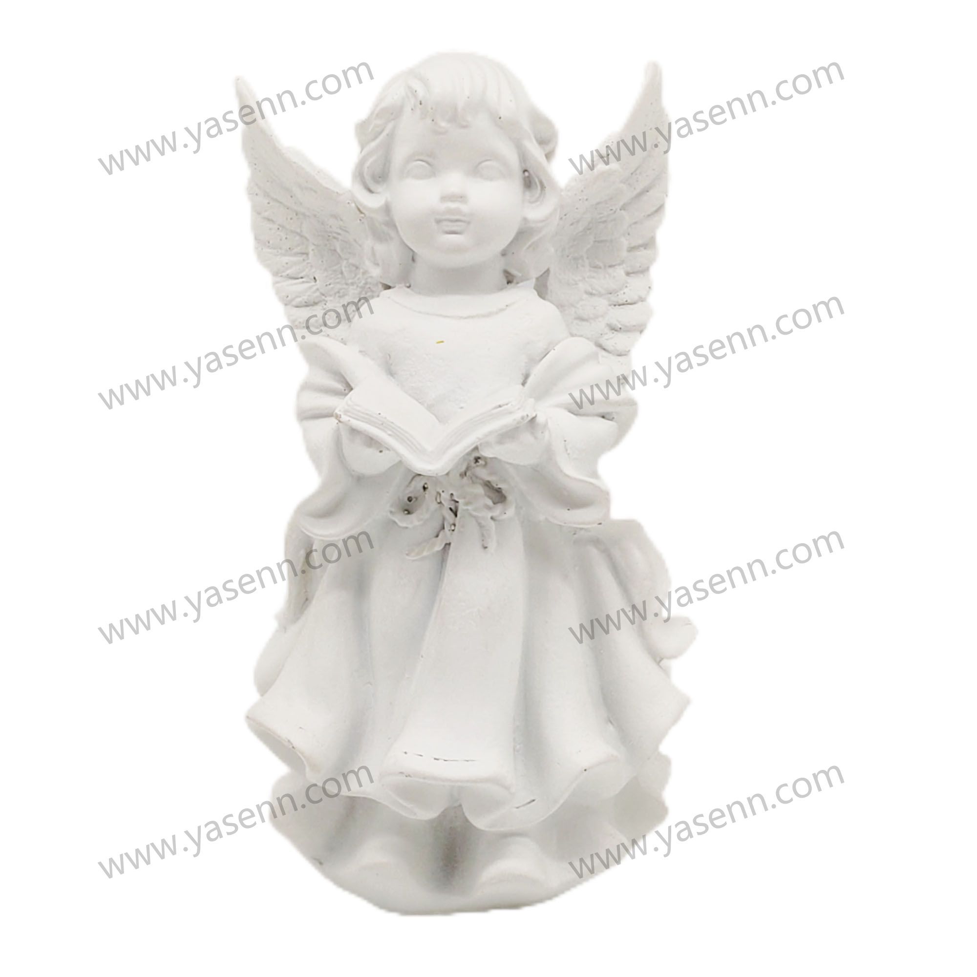 LED RESIN SPREADING WINGS READING ANGEL 16.4*9.1*8.1CM YSSZ21004